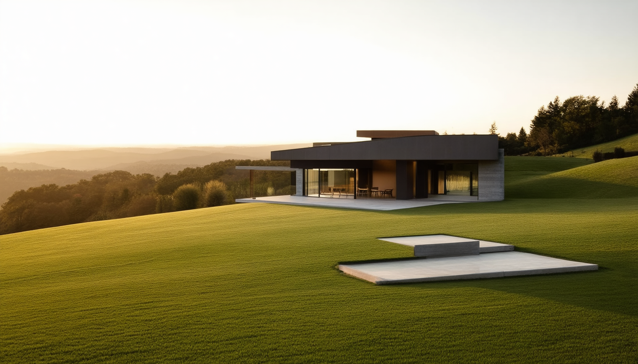 Estate site survey at golden hour